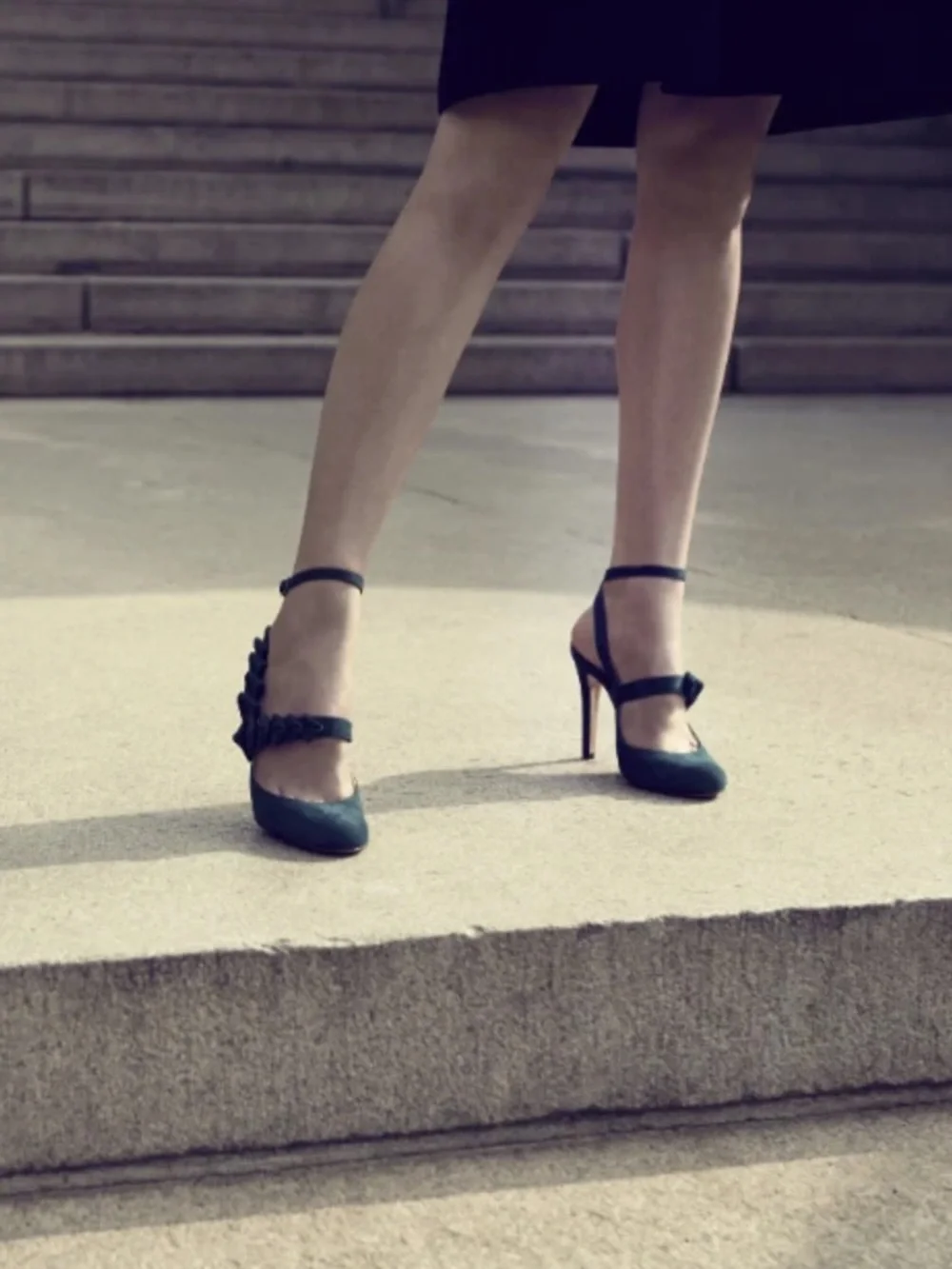 Sarah Flint Hayworth Orchid Shimmer Ankle Strap Mary Jane Purple‎ Pumps 39/ US 9